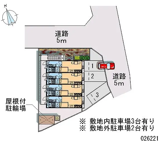 ★手数料０円★久留米市津福本町　月極駐車場（LP）